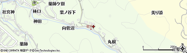 愛知県豊田市九久平町（菅沼）周辺の地図