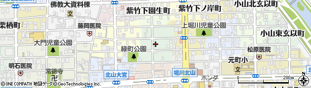 京都府京都市北区紫竹上芝本町周辺の地図
