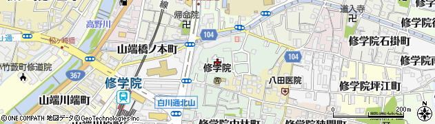 京都府京都市左京区修学院犬塚町17周辺の地図
