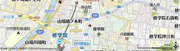 京都府京都市左京区修学院犬塚町12周辺の地図