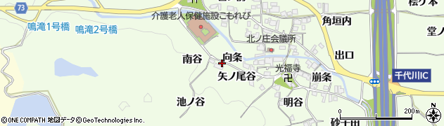 京都府亀岡市千代川町北ノ庄（矢ノ尾谷）周辺の地図