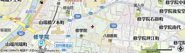 京都府京都市左京区修学院犬塚町8周辺の地図