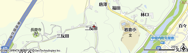 愛知県豊田市岩倉町（二反田）周辺の地図