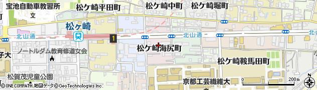京都府京都市左京区松ケ崎海尻町周辺の地図