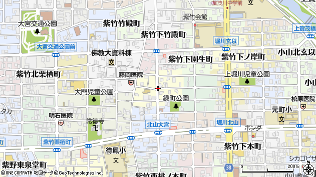 〒603-8427 京都府京都市北区紫竹上緑町の地図
