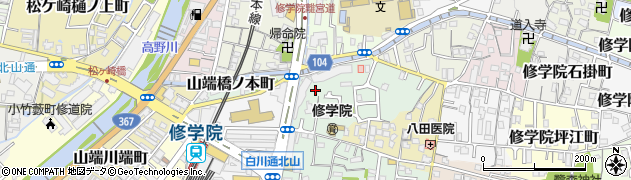 京都府京都市左京区修学院犬塚町26周辺の地図