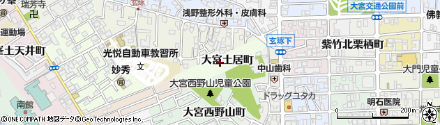 京都府京都市北区大宮土居町周辺の地図