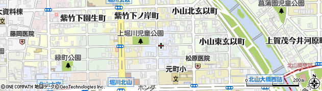 京都府京都市北区紫竹上高才町周辺の地図