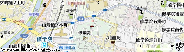 京都府京都市左京区修学院犬塚町周辺の地図