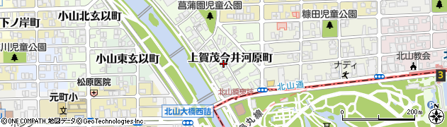 京都府京都市北区上賀茂今井河原町周辺の地図