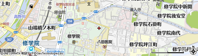 京都府京都市左京区修学院犬塚町1周辺の地図