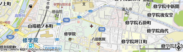 京都府京都市左京区修学院犬塚町5周辺の地図
