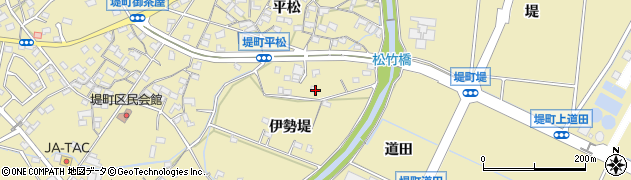 愛知県豊田市堤町（伊勢堤）周辺の地図