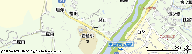 愛知県豊田市岩倉町（林口）周辺の地図