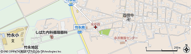 永井西周辺の地図