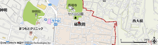 愛知県名古屋市緑区桶狭間周辺の地図