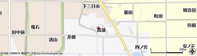 京都府亀岡市河原林町河原尻（菖蒲）周辺の地図