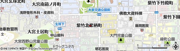 京都府京都市北区紫竹北栗栖町周辺の地図