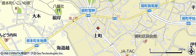 愛知県豊田市堤町（上町）周辺の地図