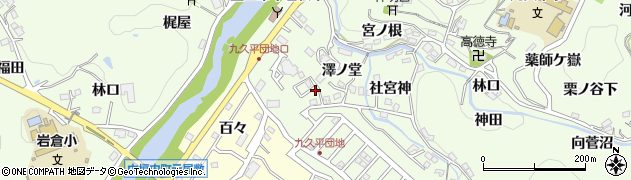 愛知県豊田市九久平町（的場）周辺の地図