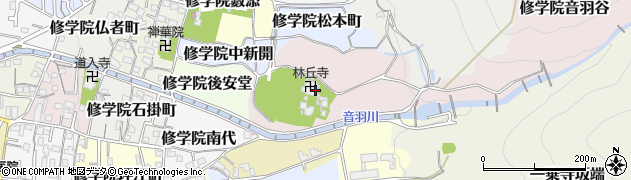京都府京都市左京区修学院林ノ脇周辺の地図