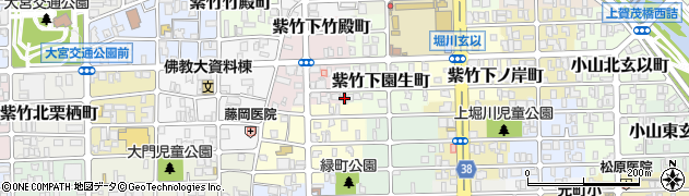 京都府京都市北区紫竹下竹殿町44周辺の地図