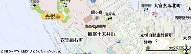京都府京都市北区鷹峯土天井町周辺の地図