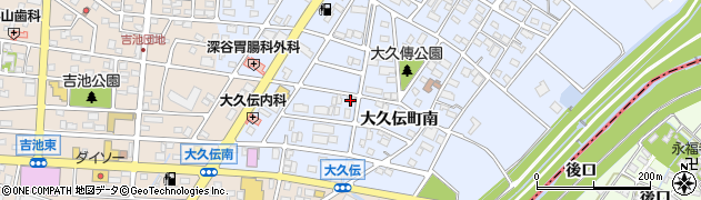 愛知県豊明市大久伝町南周辺の地図