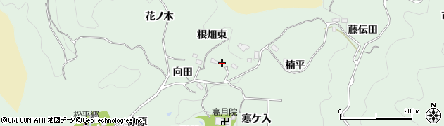 愛知県豊田市松平町根畑東周辺の地図