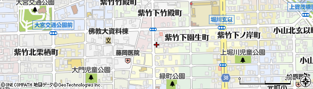 京都府京都市北区紫竹下竹殿町46周辺の地図