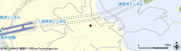 清見寺トンネル周辺の地図