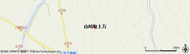 兵庫県宍粟市山崎町土万周辺の地図