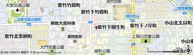 京都府京都市北区紫竹下竹殿町42周辺の地図