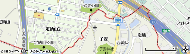 愛知県大府市共和町子安周辺の地図