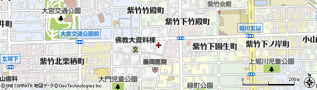 京都府京都市北区紫竹東大門町周辺の地図