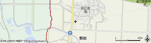 滋賀県蒲生郡日野町野出1498周辺の地図