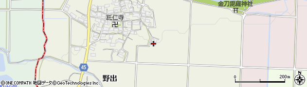 滋賀県蒲生郡日野町野出267周辺の地図