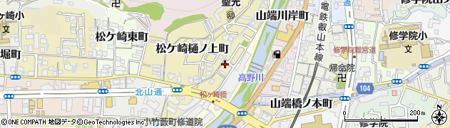 京都府京都市左京区松ケ崎河原田町周辺の地図
