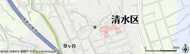 静岡県静岡市清水区草ヶ谷652周辺の地図