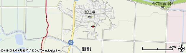 滋賀県蒲生郡日野町野出901周辺の地図