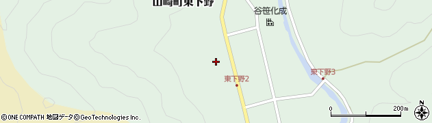 兵庫県宍粟市山崎町東下野33周辺の地図
