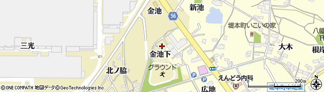 愛知県豊田市本田町（金池下）周辺の地図