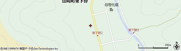 兵庫県宍粟市山崎町東下野34周辺の地図