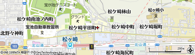 京都府京都市左京区松ケ崎西町3周辺の地図