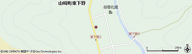 兵庫県宍粟市山崎町東下野163周辺の地図