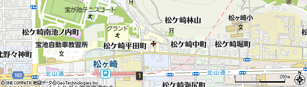 京都府京都市左京区松ケ崎西町周辺の地図