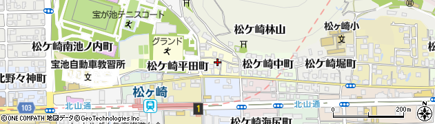 京都府京都市左京区松ケ崎西町周辺の地図