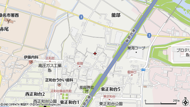 〒511-0931 三重県桑名市能部の地図