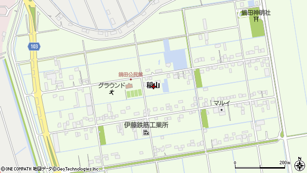 〒498-0068 愛知県弥富市鍋田町の地図