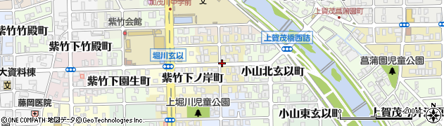 京都府京都市北区紫竹下長目町周辺の地図